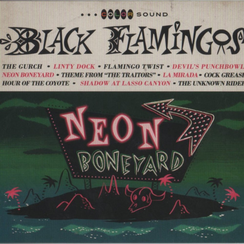 Black Flamingos - Neon Boneyard